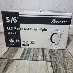 Bounder 12 Pack 5/6 Inch LED Recessed Downlight 5000K 950LM