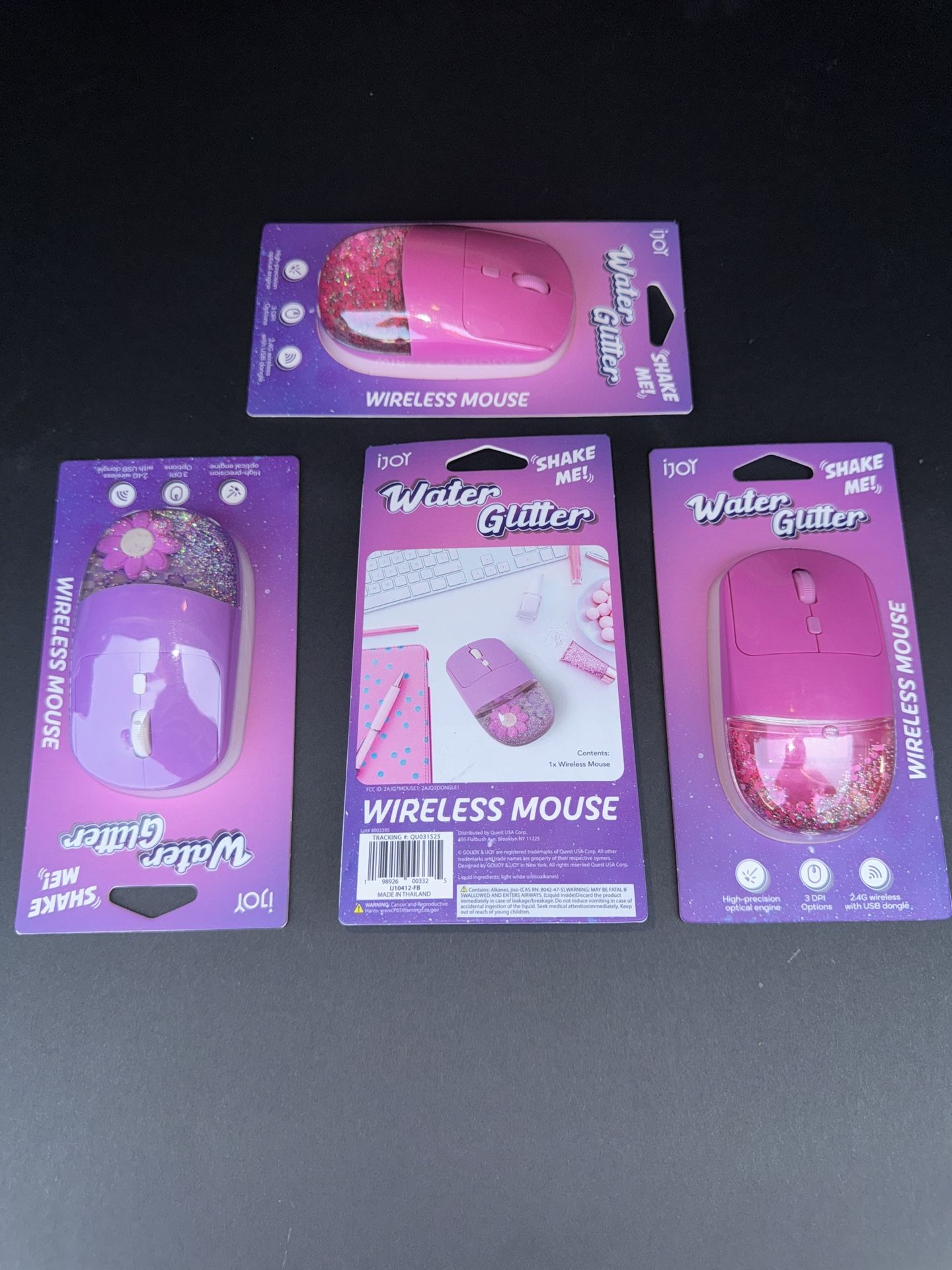Water Glitter Wireless Mouse