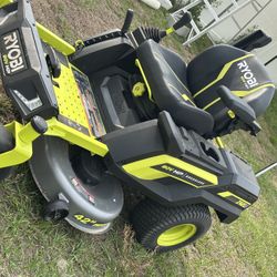 RYOBI ELECTRIC ZERO TURN RIDING LAWN MOWER 