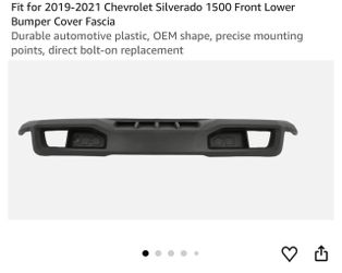 2019-2021 Chevrolet Silverado 1500 Front Lower Bumper Cover