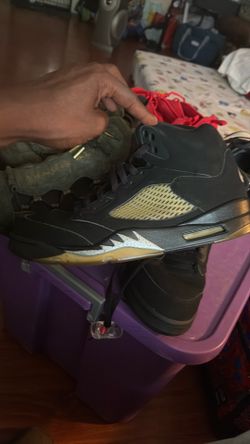 Black metallic Jordan’s