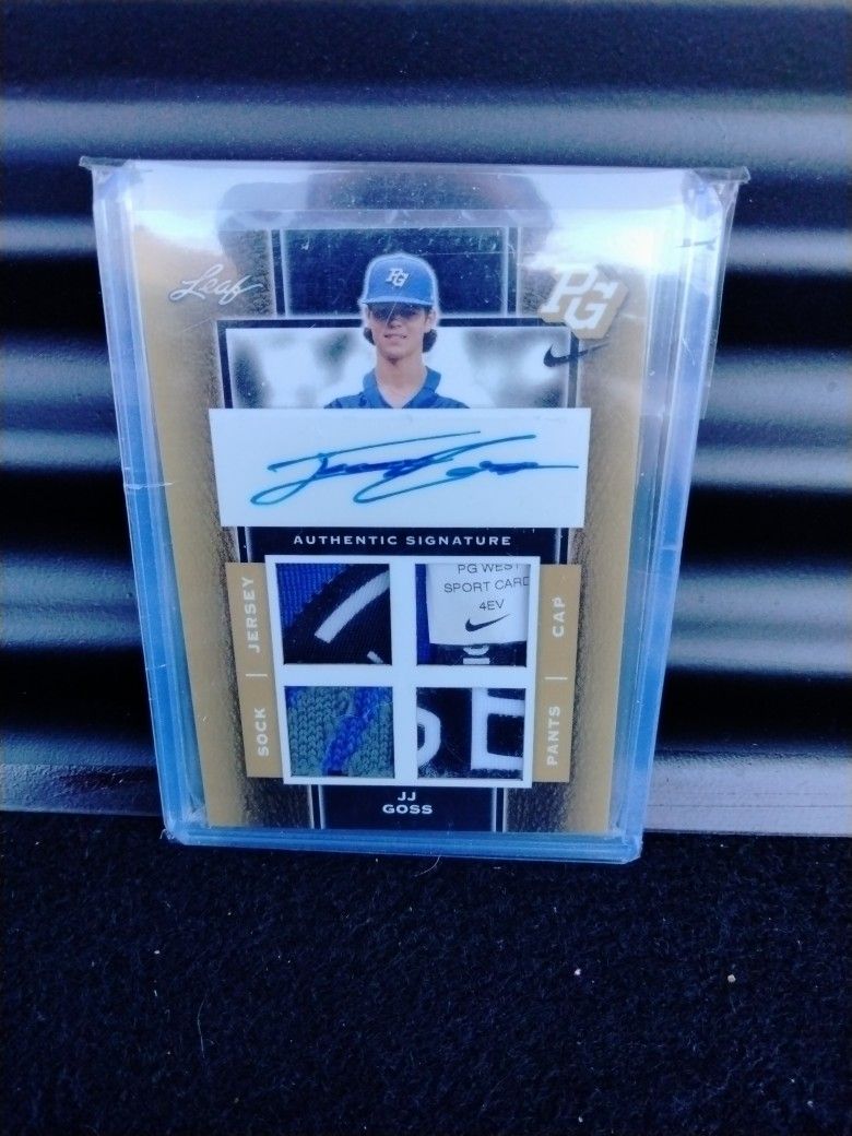 J.J. GOSS 1/1 BASEBALL AUTO CARD