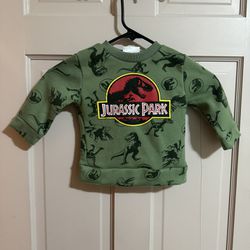 Baby Boy 18 Month Green Jurassic World Park T-Rex Pullover Sweatshirt