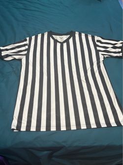 Black and White Striped Referee Jersey