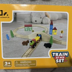 Wooden Train Set -37 pieces Cash sale- age 3+
