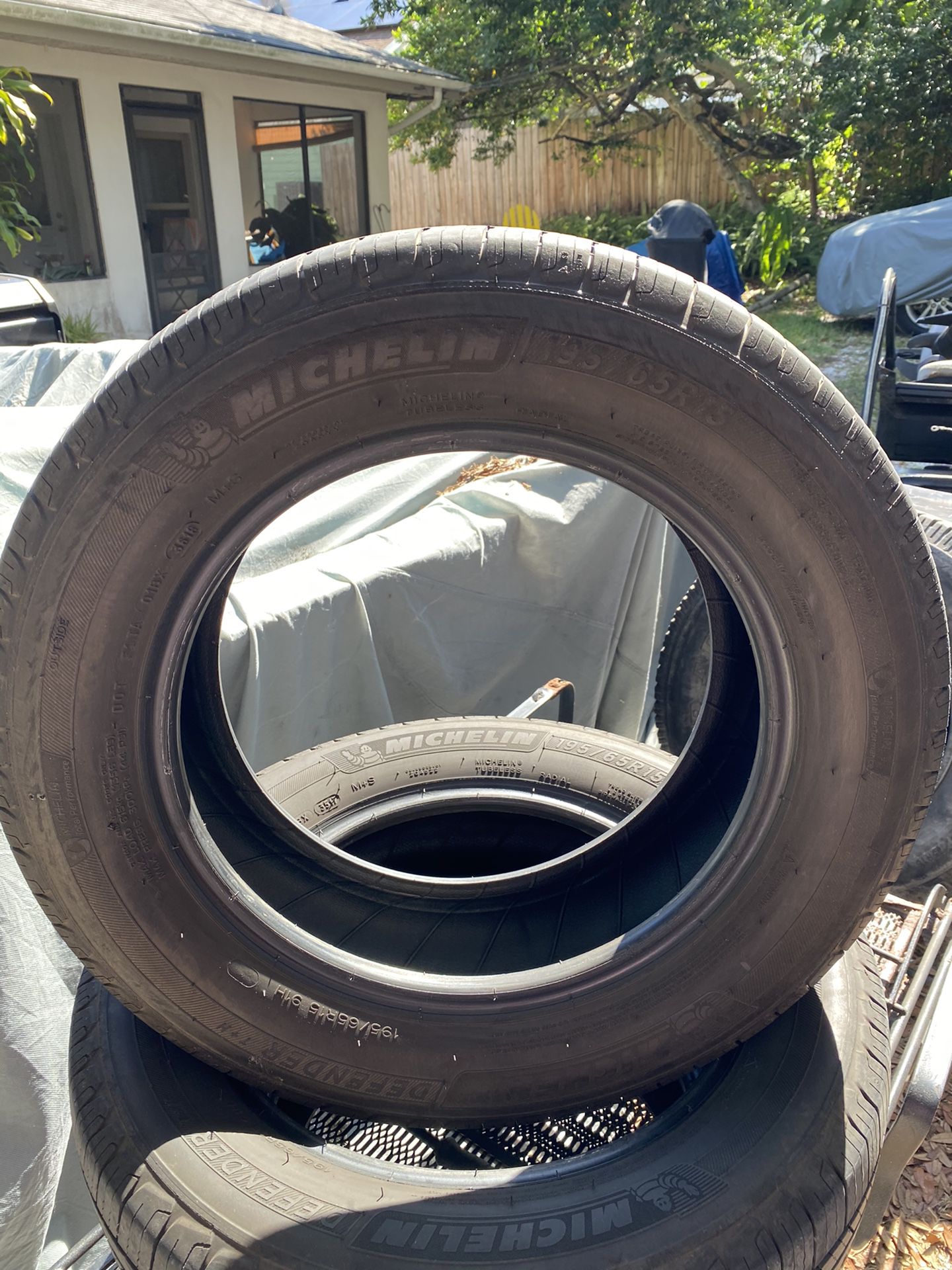 3)195/65/15 Michelin Defender Tires DOT 36/2018