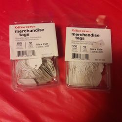 Merchandise Tags  100 Count  $6 Each Pkge.