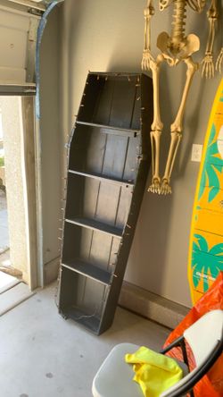 Coffin Book Case w/Lights 6 Ft. (Handmade) $160 OBO