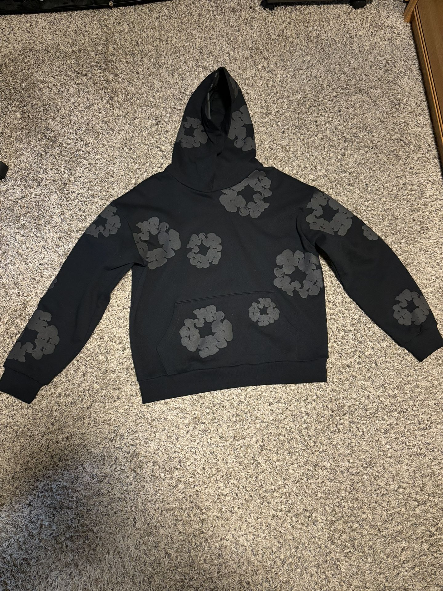 Denim Tears Hoodie “Black Monochrome” Size L