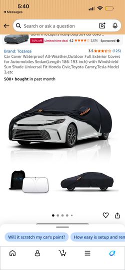 Car cover top