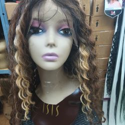 Caramel Mix Wavey Texture Lace Front