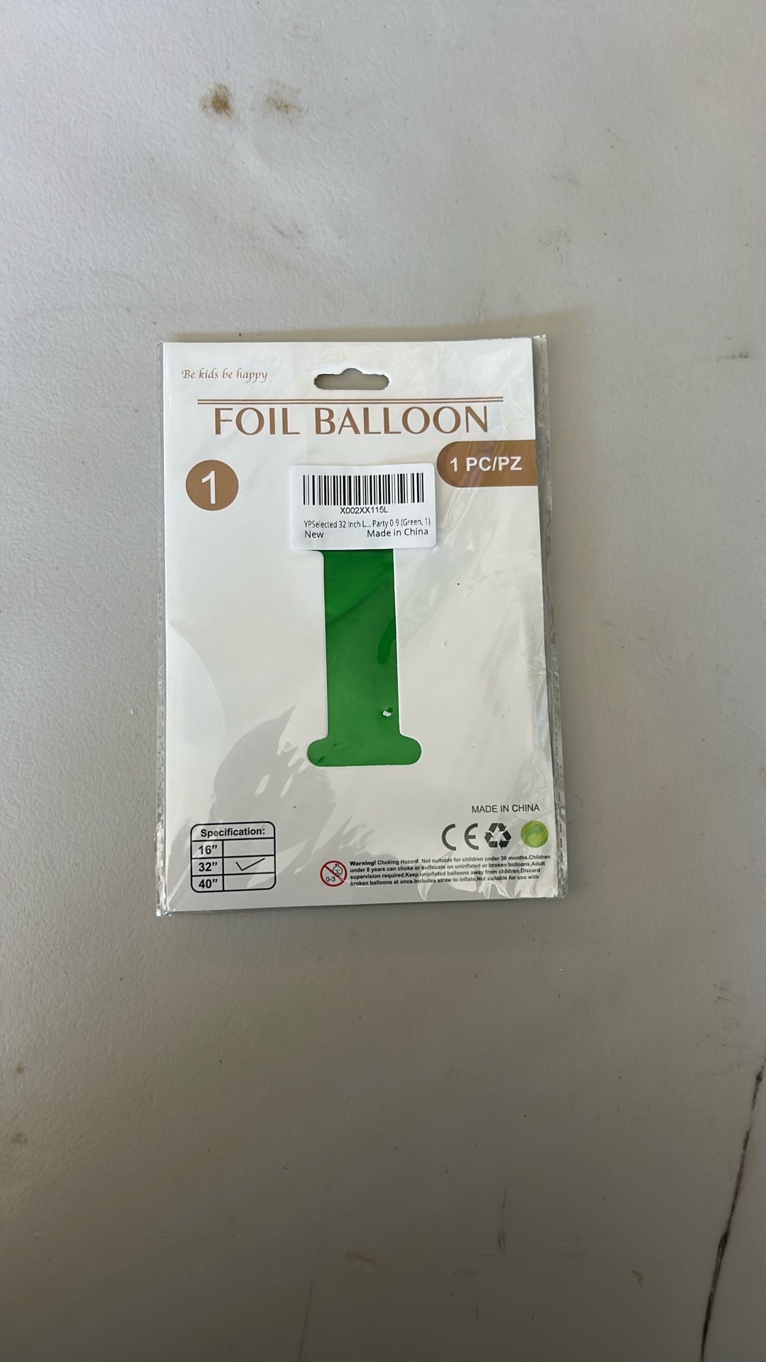 Green #1 Foil Balloon