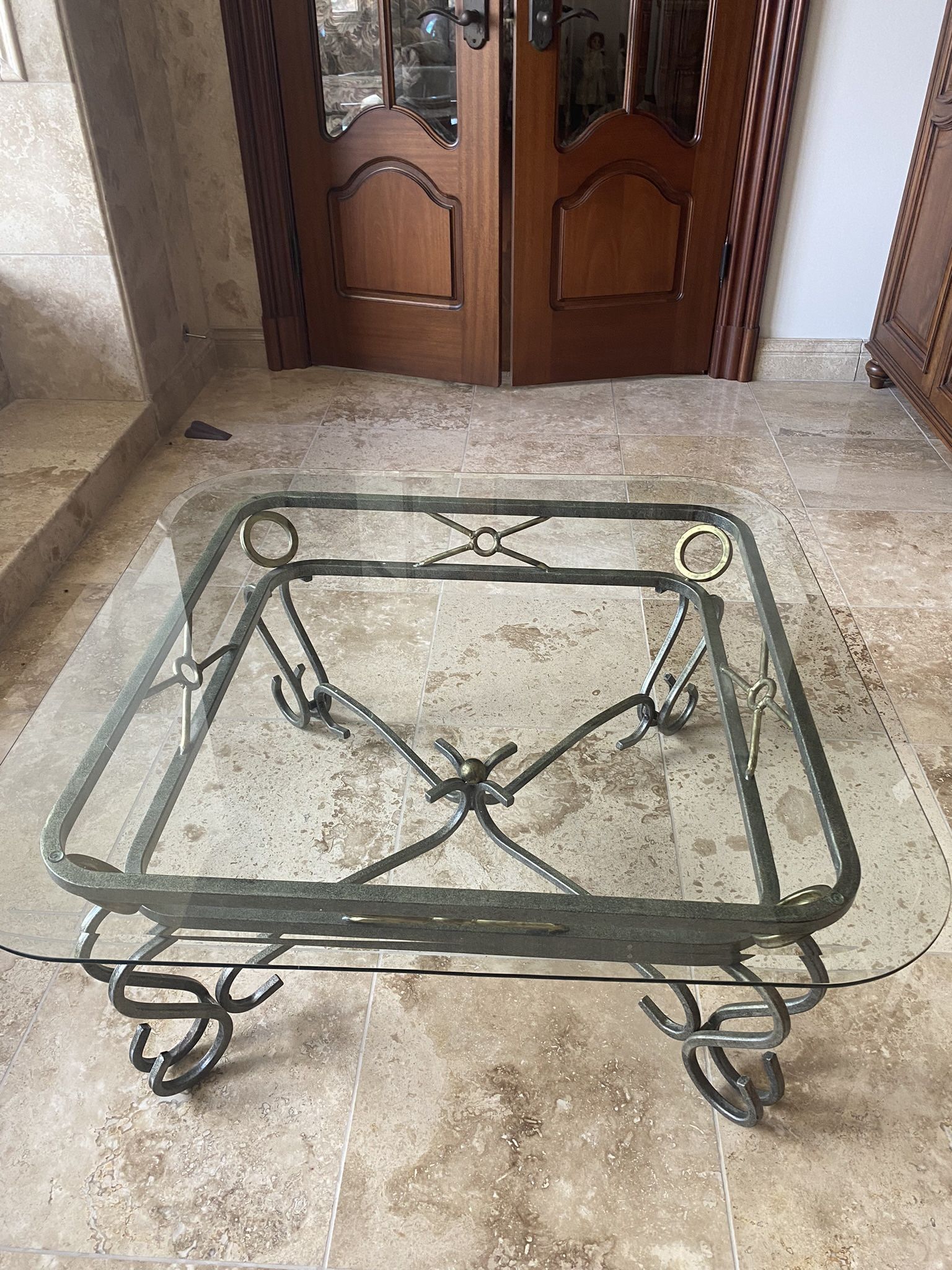Glass & Iron Table