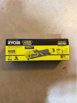 Ryobi USB Lithium Cordless Bike and Ball Pump Inflator Kit
