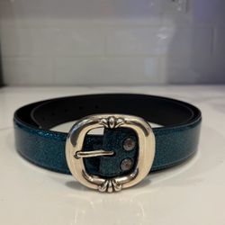 Chrome Hearts Blue Galaxy & Silver Gunslinger Belt