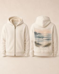 Men's Surf Hoodie Cream Colored