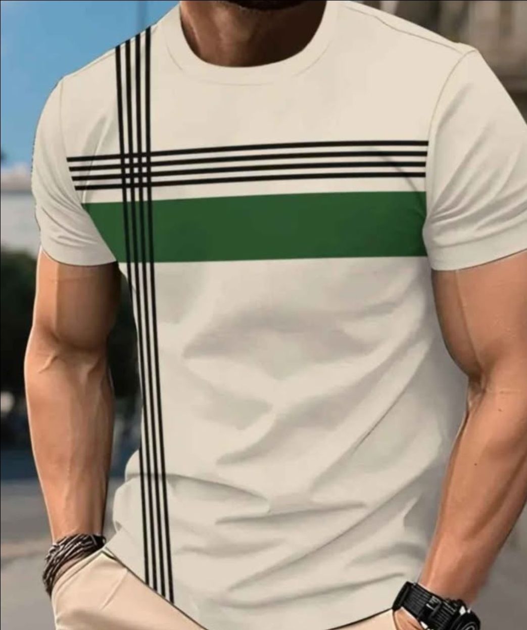 Striped Men'S T-shirt