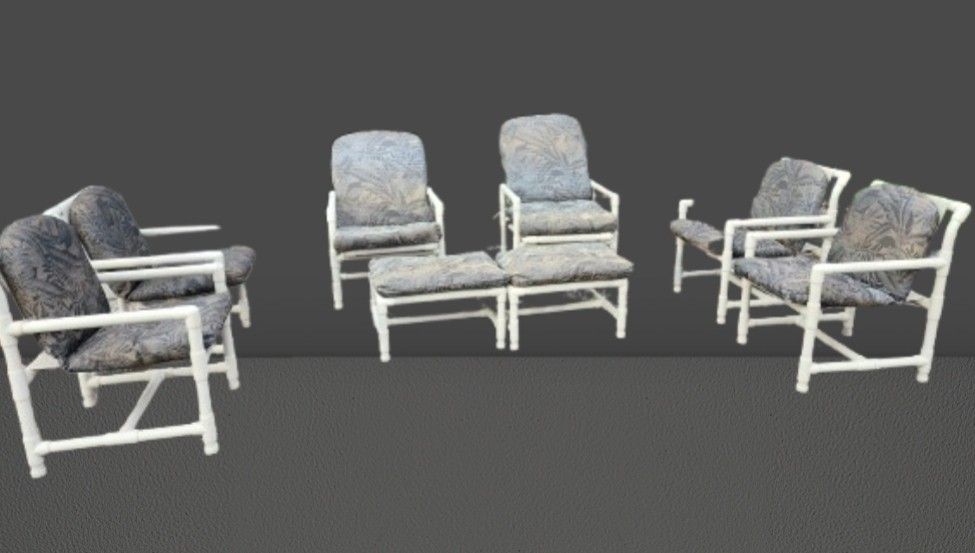 Outdoor All-weather PVC Pipe Furniture $45 Each Chair $65 Each Full Length Chaise Pool Lounge
