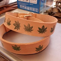 Dog Collar  All Sizes  100% Leather Heavy  Custom, Collares Para Perros Todas Las Medidas De Cuero 