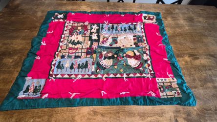 Handmade Vintage Patchwork Christmas Quilt