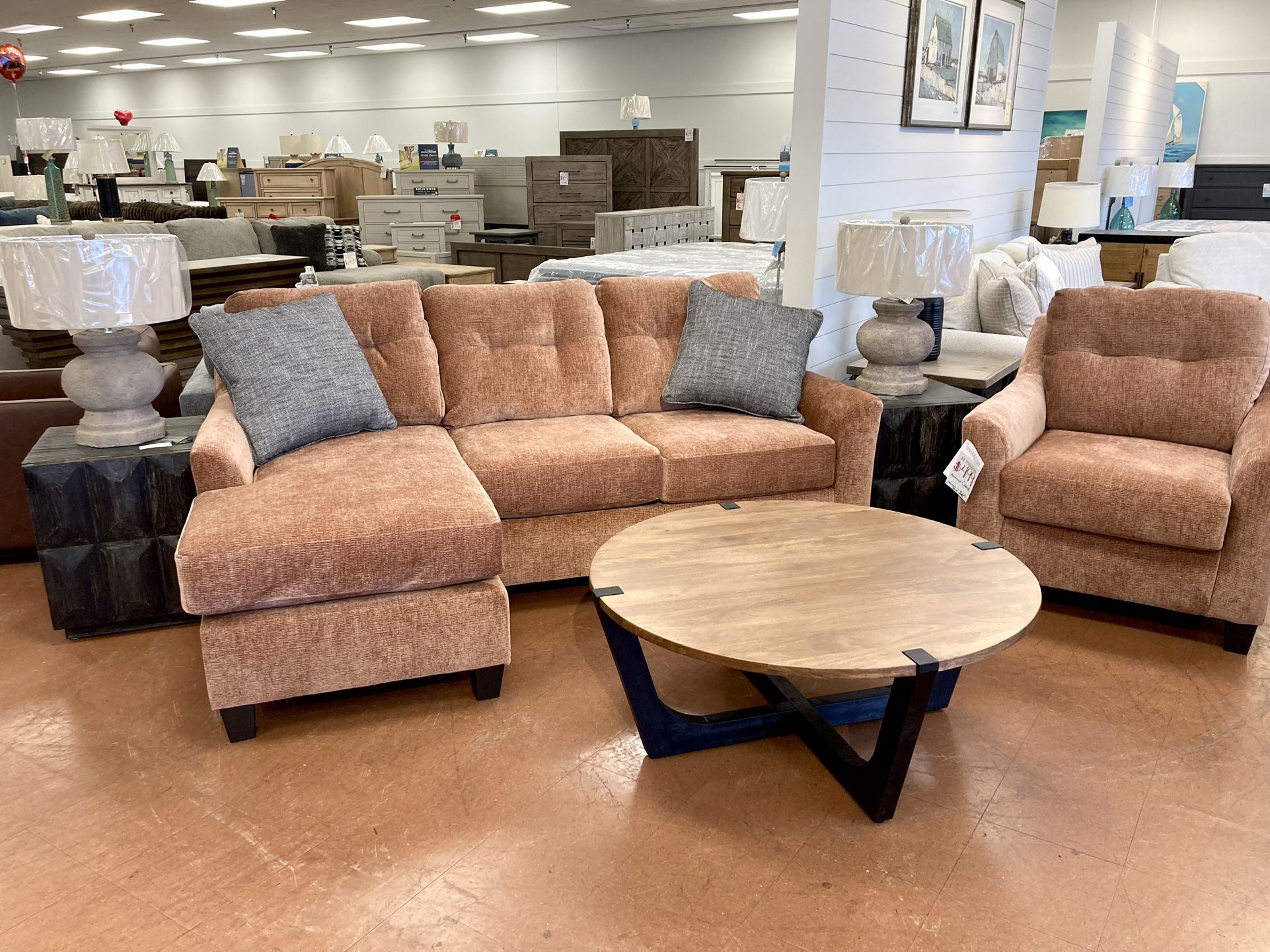 New 90” Chaise Sofa — REVERSIBLE