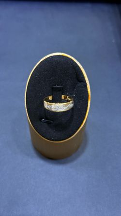 14K Solid Gold Men's Ring Natural Diamond