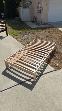 Twin Wood Bed Frame with Slats