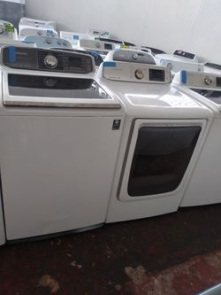 Samsung top load washer and dryer set working perfectly