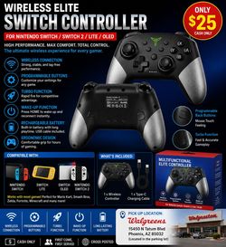 Video Games  Wireless Switch Controller  Nintendo Switch / OLED / Lite – Black & Silver – New — $25