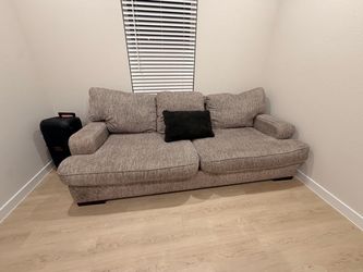 Gray Fabric 3-Seater Sofa