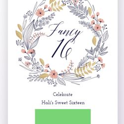 Custom 16 Invitations 