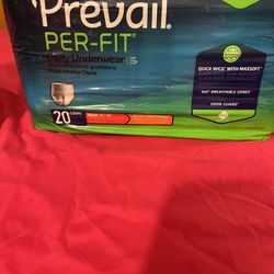 Prevail Per-Fit Underwear, 20 Count, Med.>34”-46”