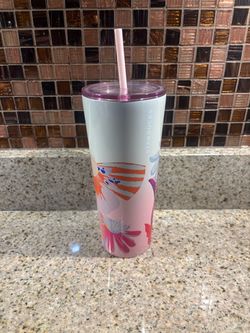 Starbucks Floral Cold Cup Tumbler with Straw
