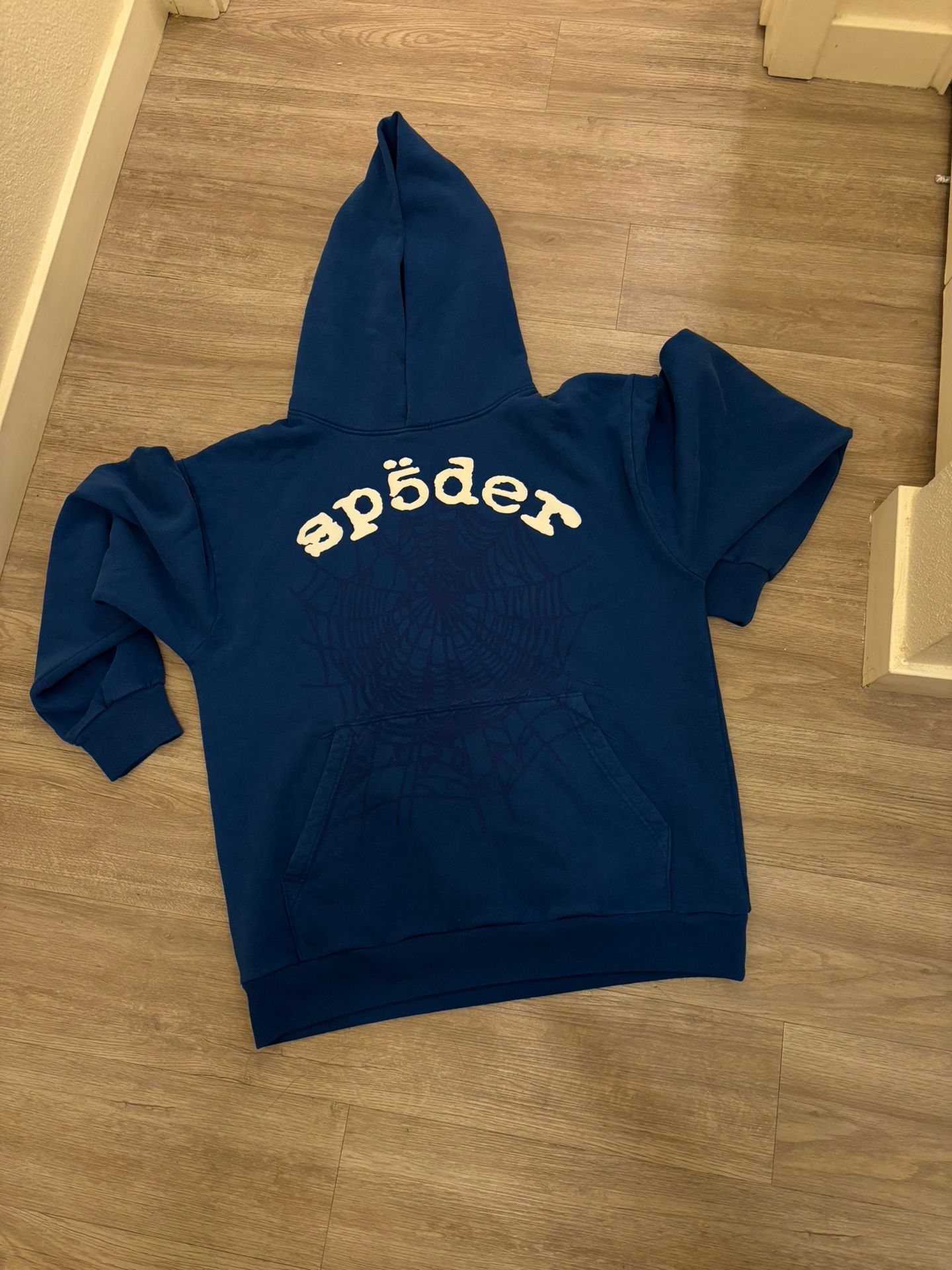 Navy Blue Sp5der Hoodie