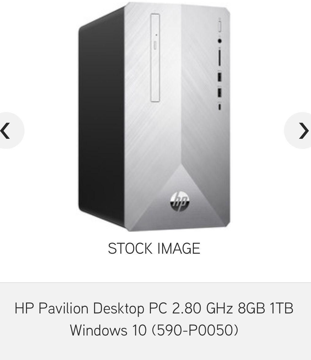 HP Pavilion Desktop PC 2.80 GHz 8GB 1TB Windows 10 (590-P0050)