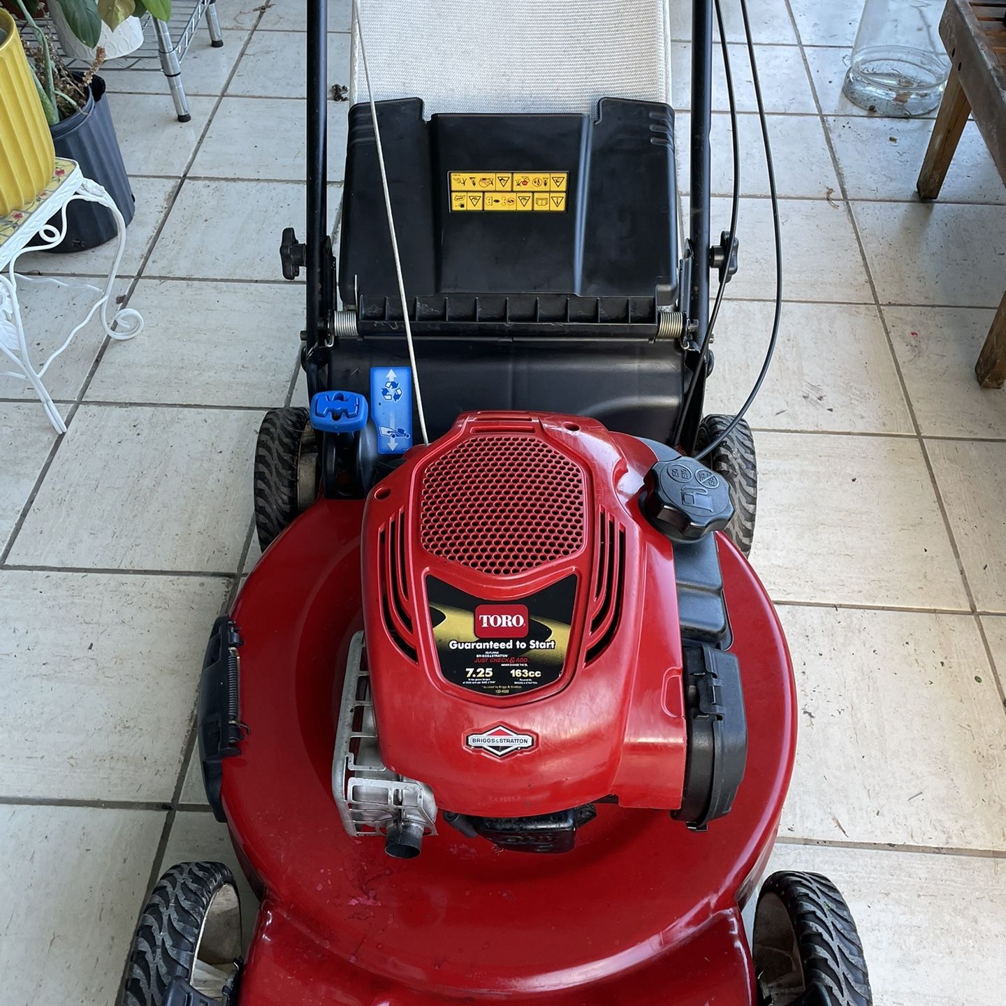 Toro guaranteed to start 7.25 163cc sales
