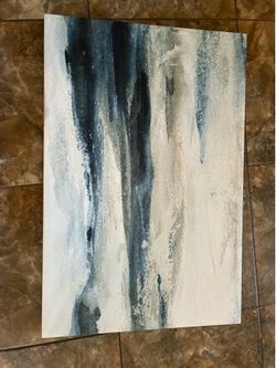 Abstract Wall Art (Navy Blue)