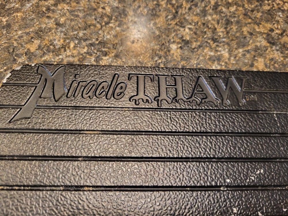 Miracle Thaw black metal tray 8x14"