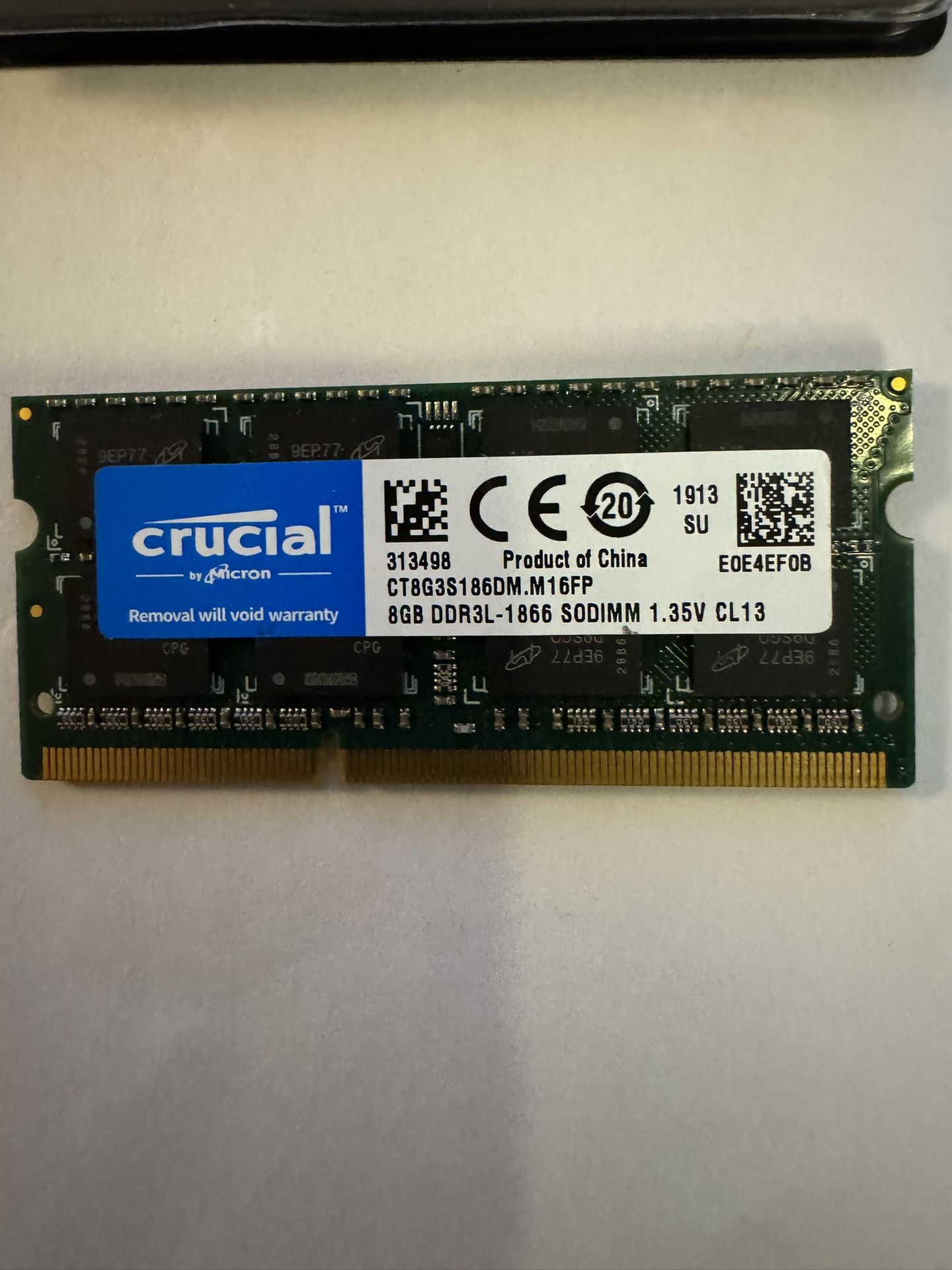 💻 Crucial 8GB DDR3L-1866 SO-DIMM (CT8G3S186DM.M16FP) 1.35V Laptop / Mini PC Memory – New/Open Box