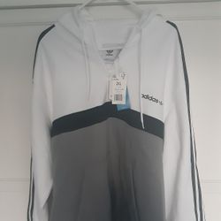 Brand New Adidas Hooded Sweatshirt Men's Size 2XL