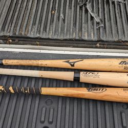 Wood Baseball Bats Mizuno, Brett, Rawlings Big Stick