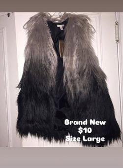 Brand New Aeropostale Fur Vest Women's 