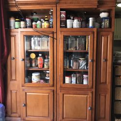 Real Solid Wood Shelves Entertainment Center 