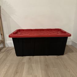 HDX 40-Gallon Storage Tote With Lid - Black **Brand New**