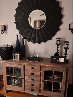 Farmhouse style buffet table