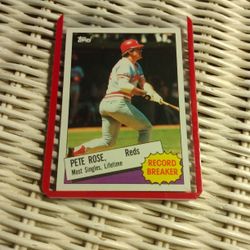 Topps #6 1985 Pete Rose Record Breaker Card