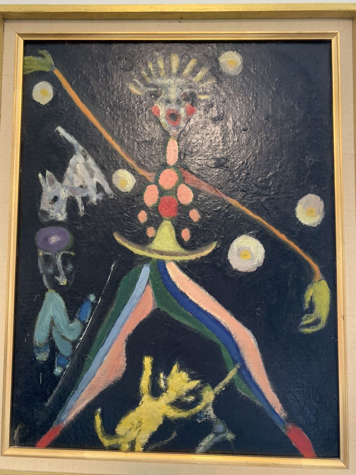 Great Abstract Painting Oil On Canvas Unknown Artist