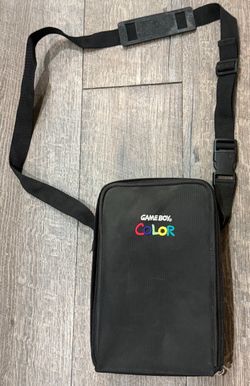 Nintendo GameBoy Color GBC Travel Carrying Case Official Black Zipper Bag