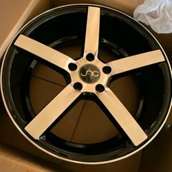 5x114.3 mm Five-star Polished Two Tone Rims