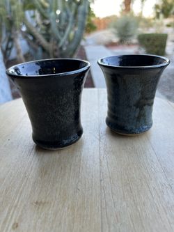 2 Small Handmade Cups
